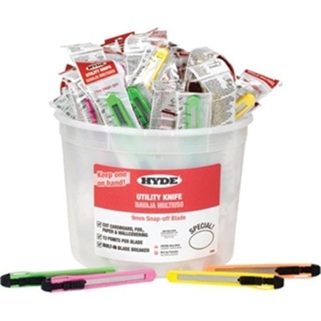 Hyde Industrial Blade Solutions Hyde Mfg 49696 9 mm. Snap Off Knife Bucket   Pack of 50 79423496967